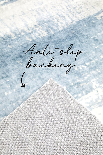 Revive Kyle Blue Washable Rug, view 5