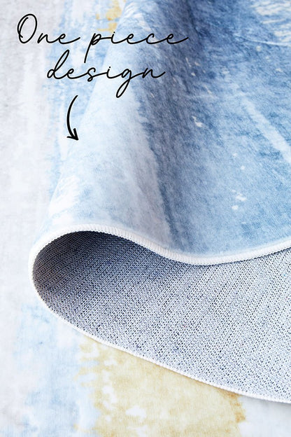 Revive Kyle Blue Washable Rug, view 6