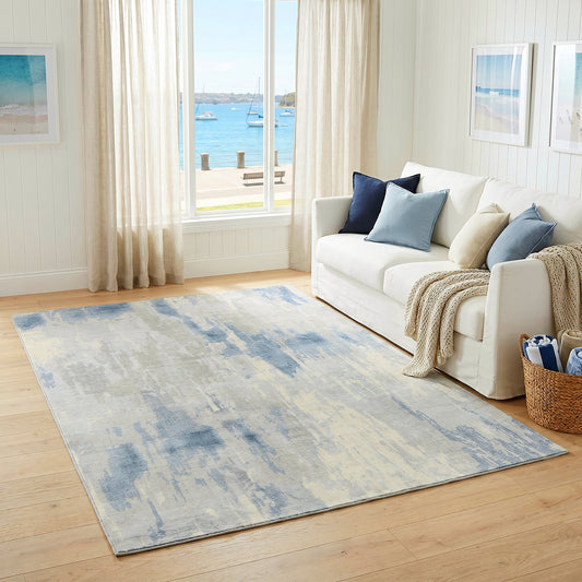 Revive Yari Blue Washable Rug, view 2