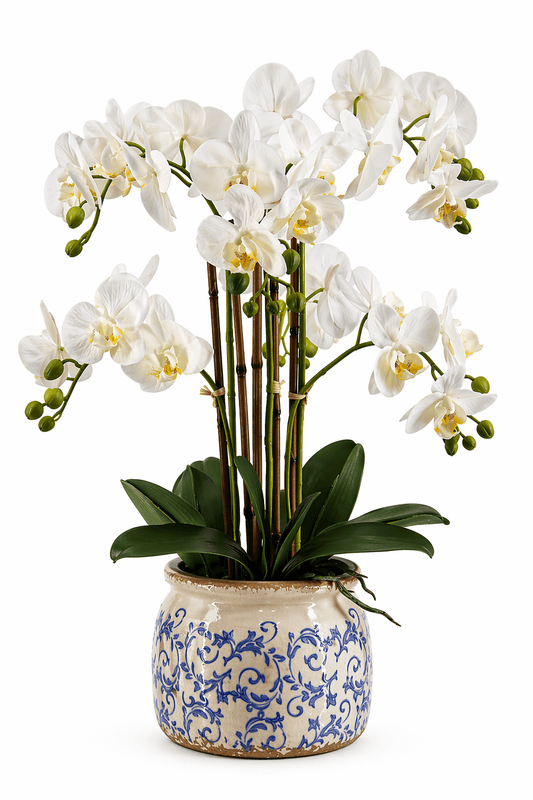 Real Touch Artificial Orchid in Pot 61cm | Luxury home decor and furniture by Home Decor & Co