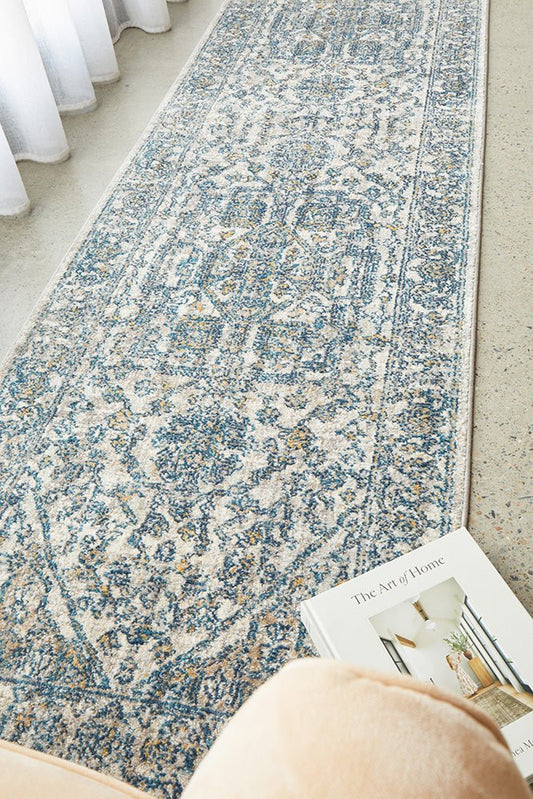 Sasha Blue Runner Rug, view 2
