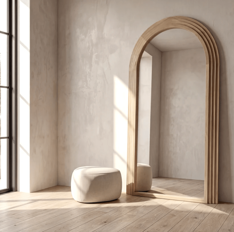Sierra Arched Step Mirror – Signature Sculptural Natural Wood Statement Piece | Luxury home decor and furniture by Home Decor & Co