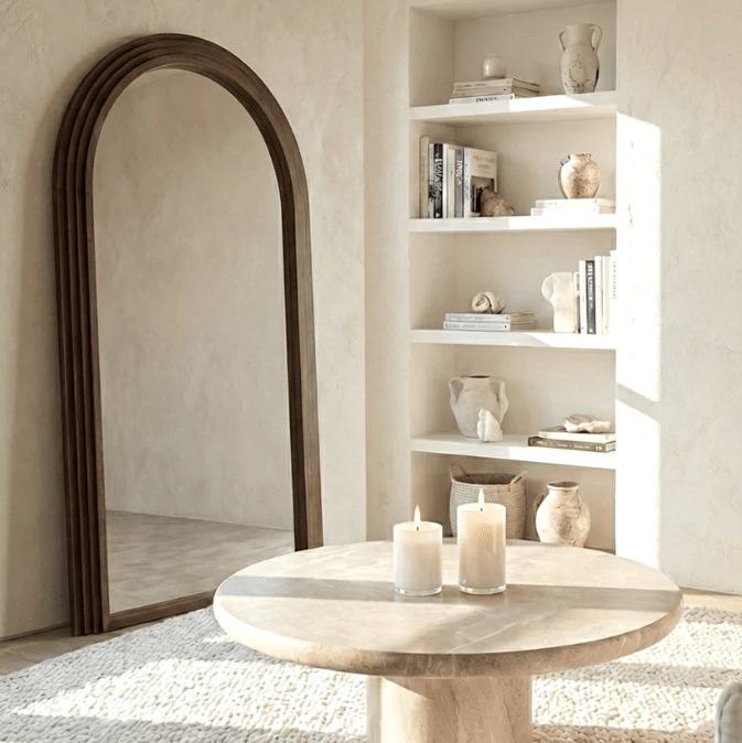 Sierra Arched Step Mirror – Signature Sculptural Walnut Statement Piece | Luxury home decor and furniture by Home Decor & Co