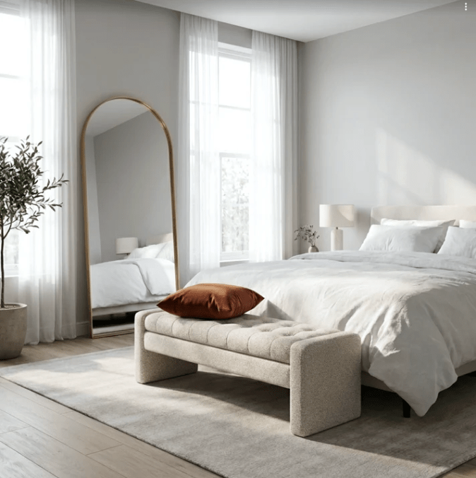 Halo Arched Floor Length Mirror – Gold | Signature Series | Luxury home decor and furniture by Home Decor & Co