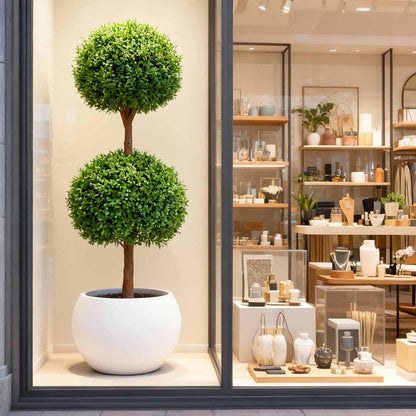 Boxwood Double Ball Tree 1.1m, view 4