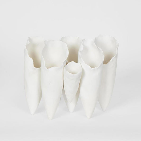 Antje Cone Vase White | Luxury home decor and furniture by Home Decor & Co