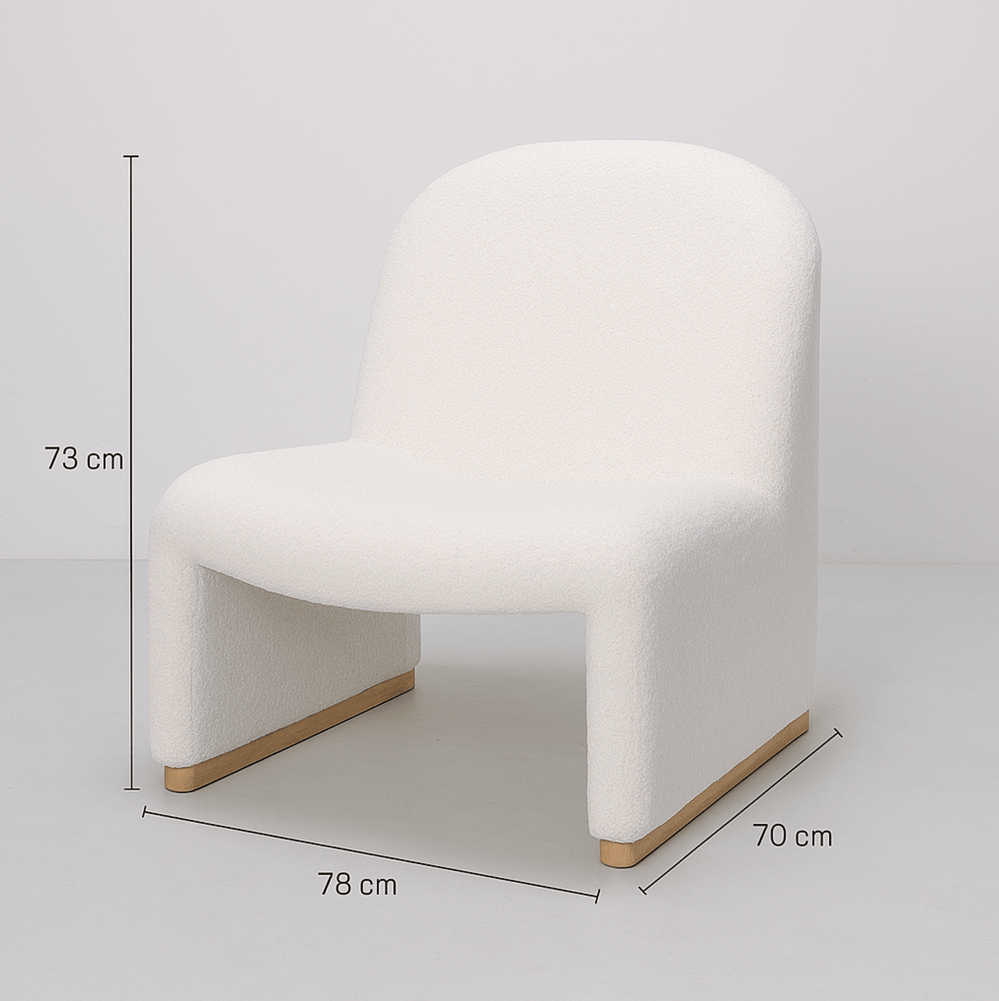 Haven Curved Boucle Armchair – Sculptural White | Luxury home decor and furniture by Home Decor & Co