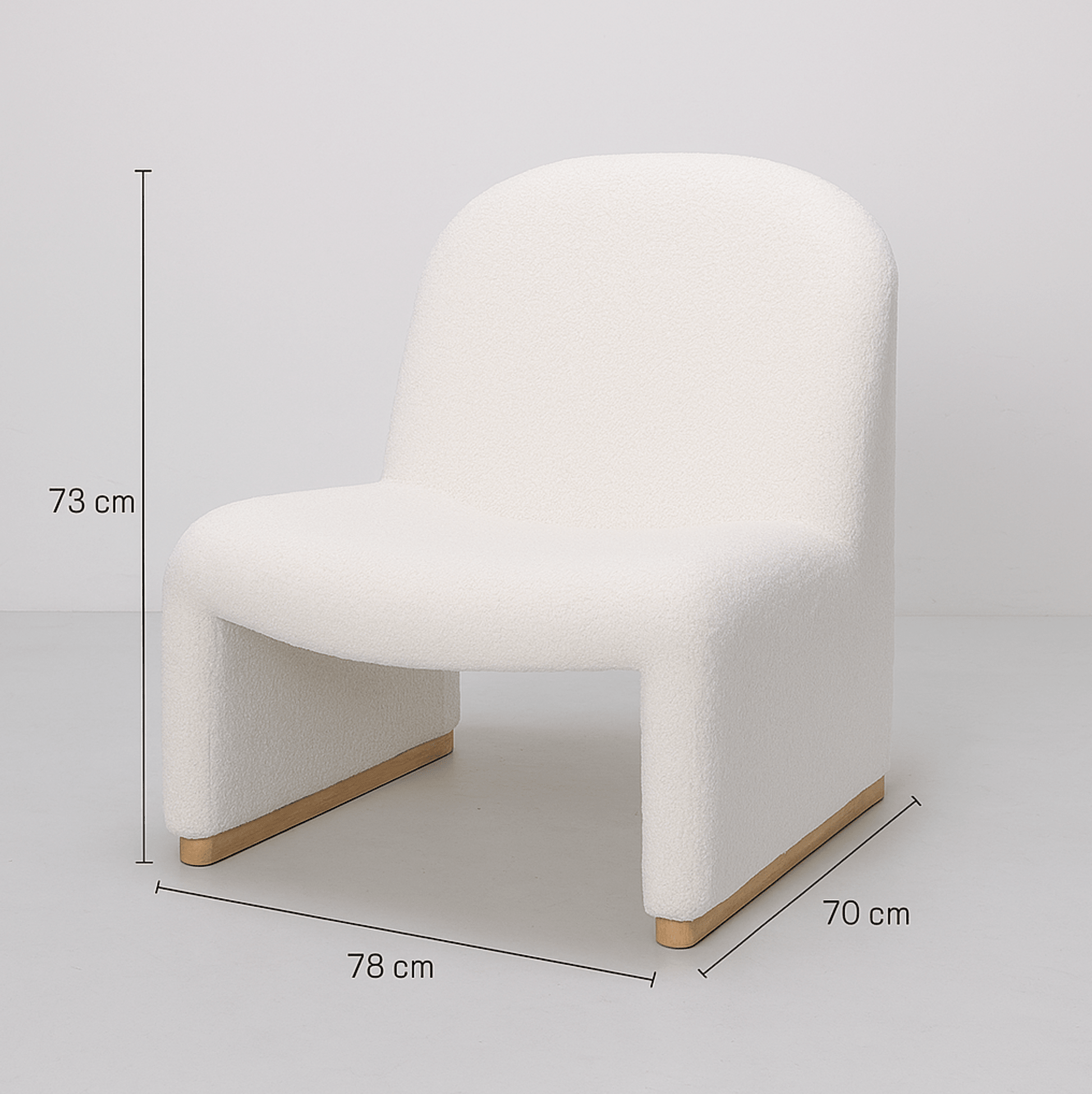 Haven Curved Boucle Armchair – Sculptural White | Luxury home decor and furniture by Home Decor & Co