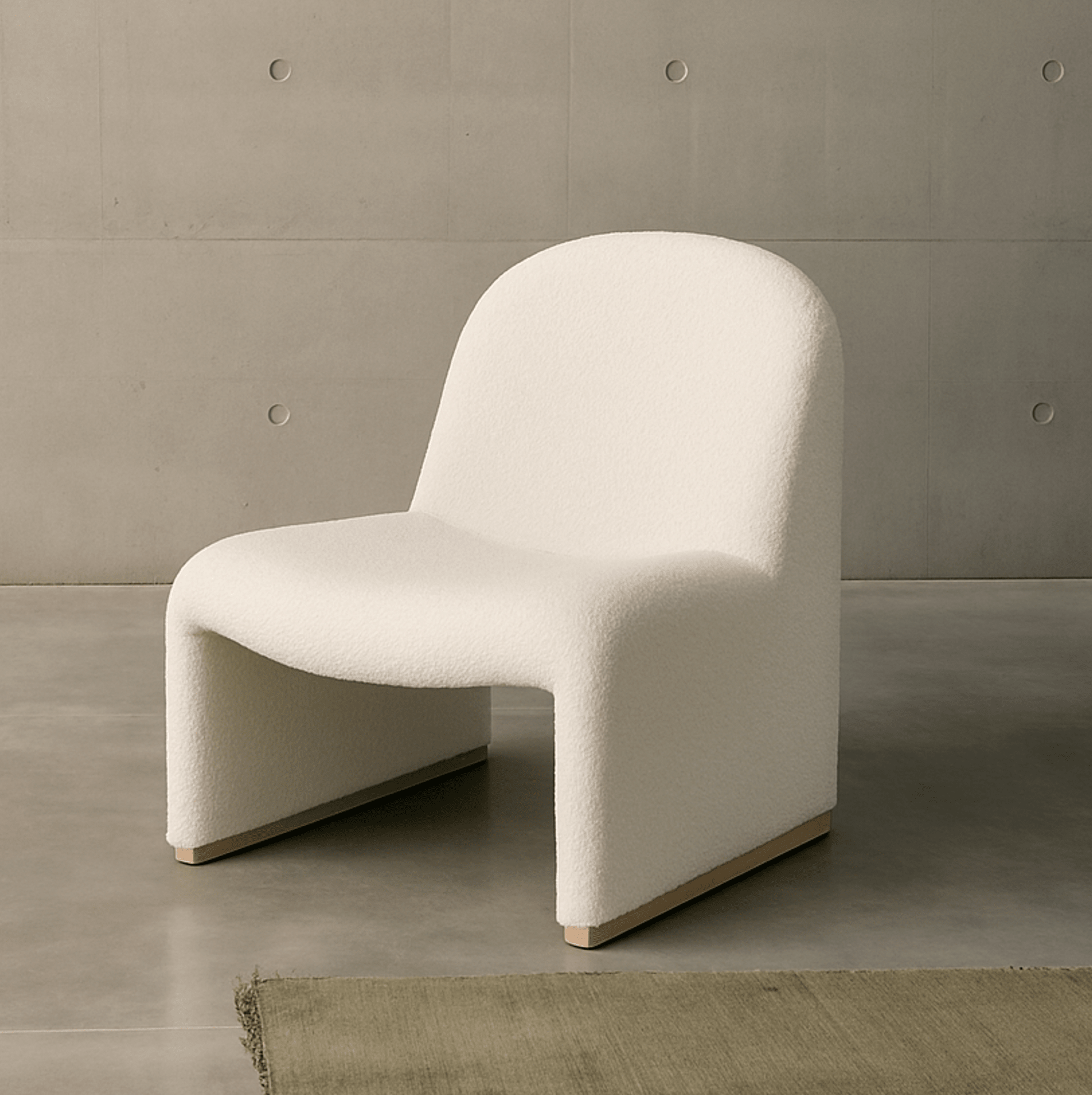 Haven Curved Boucle Armchair – Sculptural White | Luxury home decor and furniture by Home Decor & Co