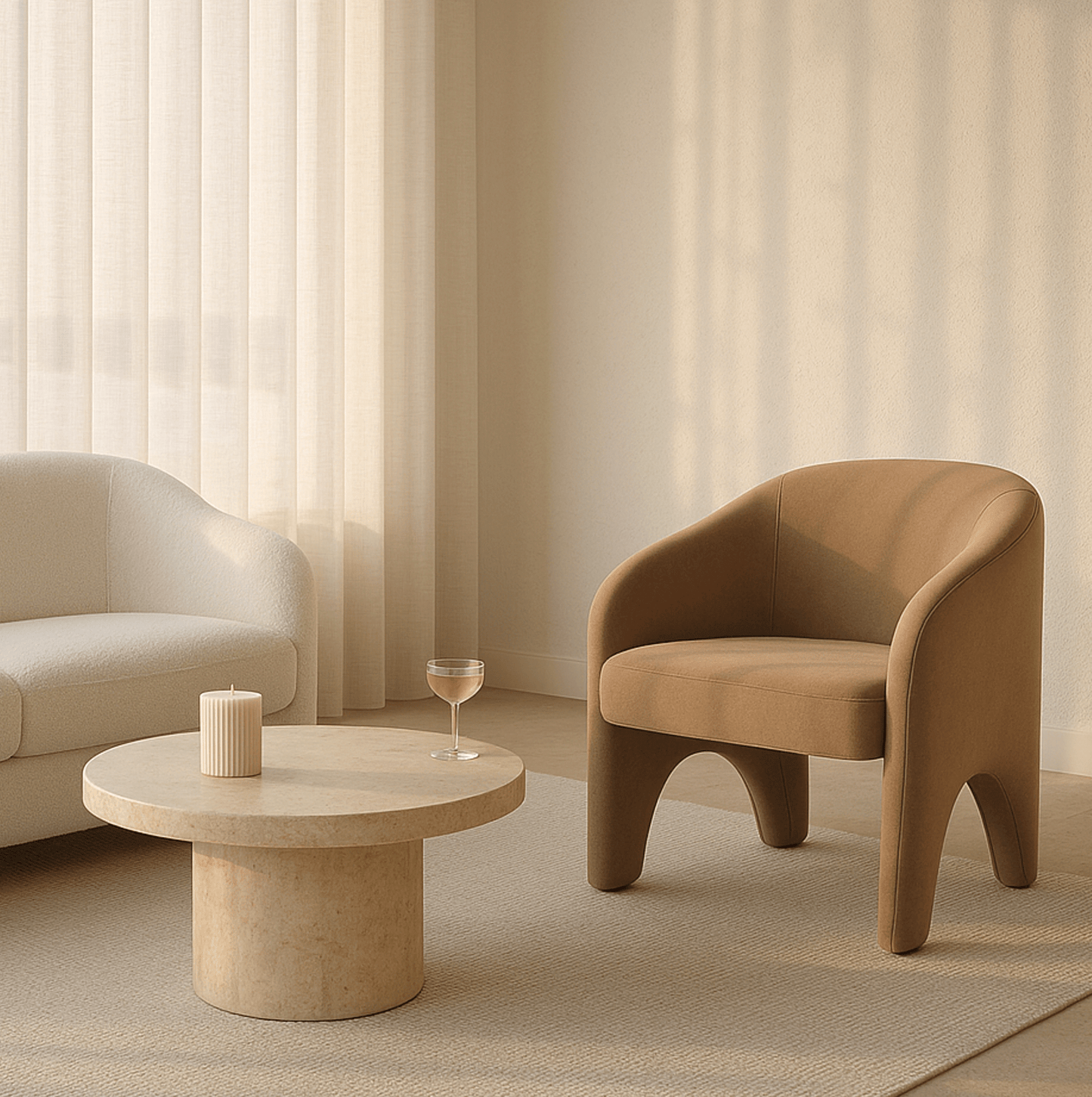 Nova Sculptural Accent Chair – Velvet Chocolate | Luxury home decor and furniture by Home Decor & Co