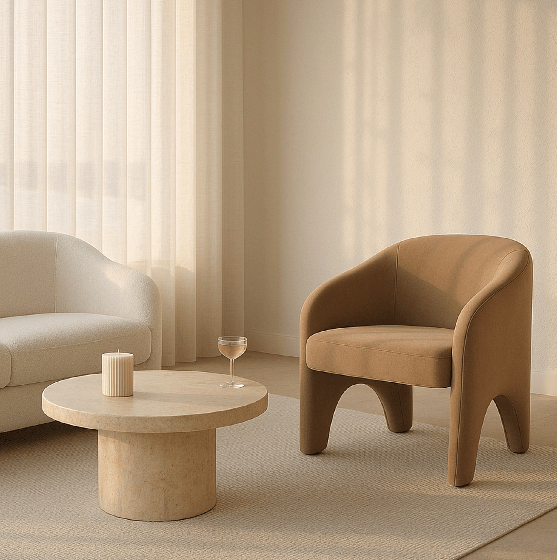 Nova Sculptural Accent Chair – Velvet Chocolate | Luxury home decor and furniture by Home Decor & Co