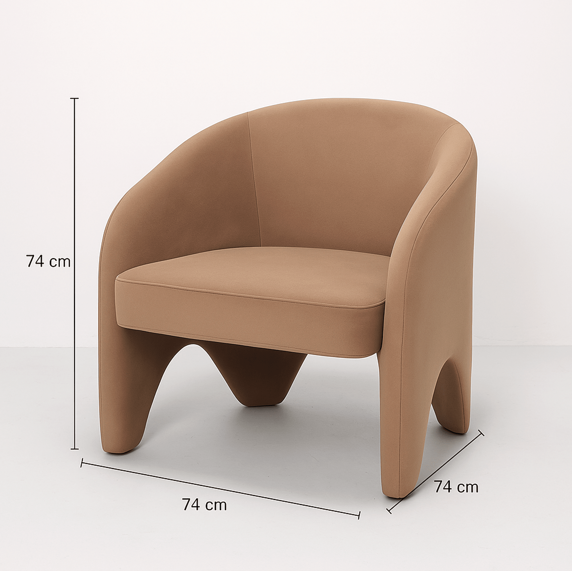 Nova Sculptural Accent Chair – Velvet Chocolate | Luxury home decor and furniture by Home Decor & Co