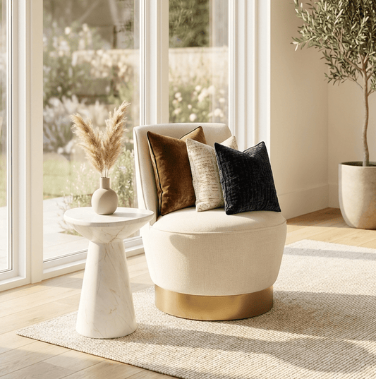Chateau Swivel Accent Chair - Vanilla Oat | Luxury home decor and furniture by Home Decor & Co