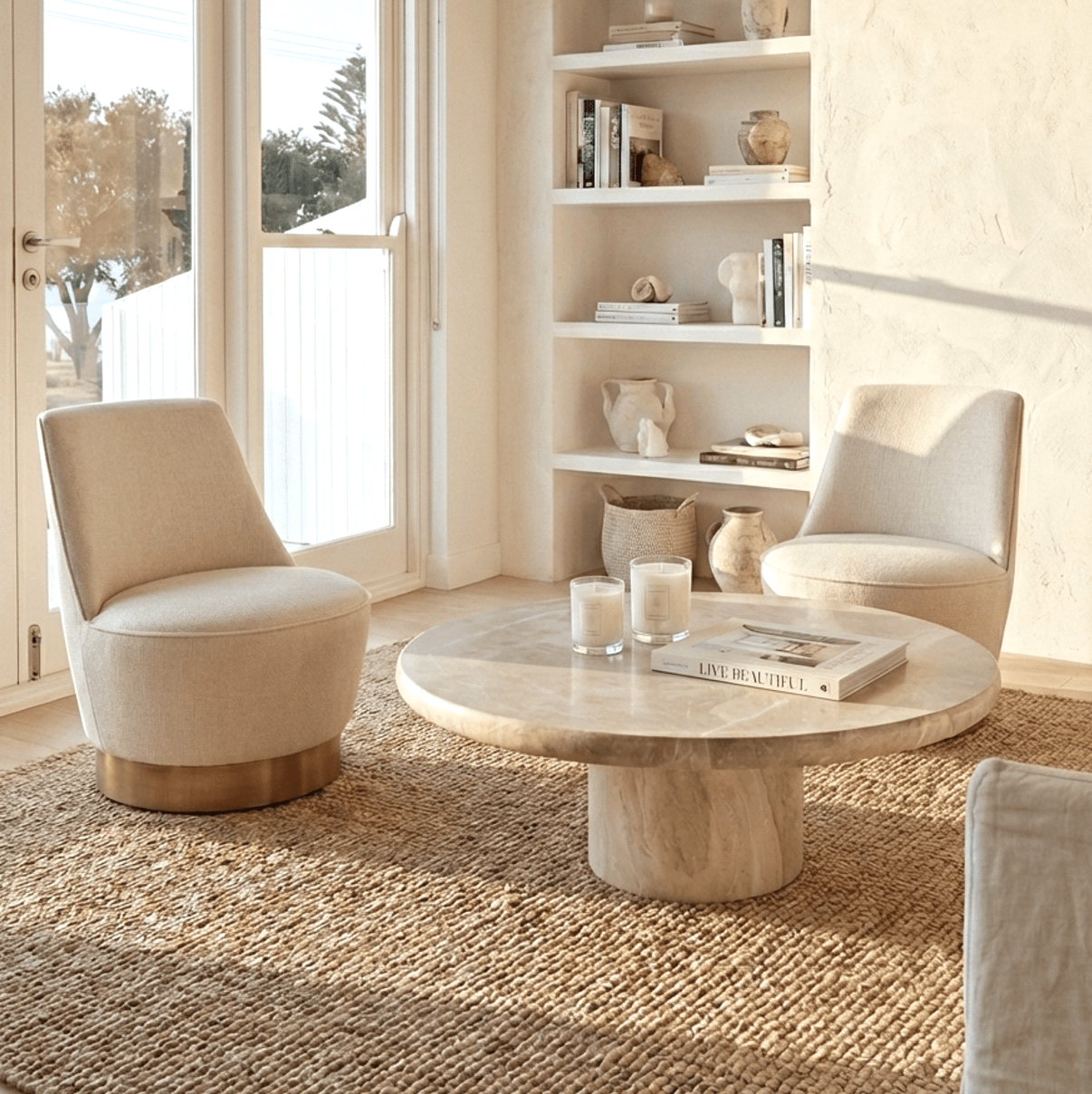 Chateau Swivel Accent Chair - Vanilla Oat | Luxury home decor and furniture by Home Decor & Co