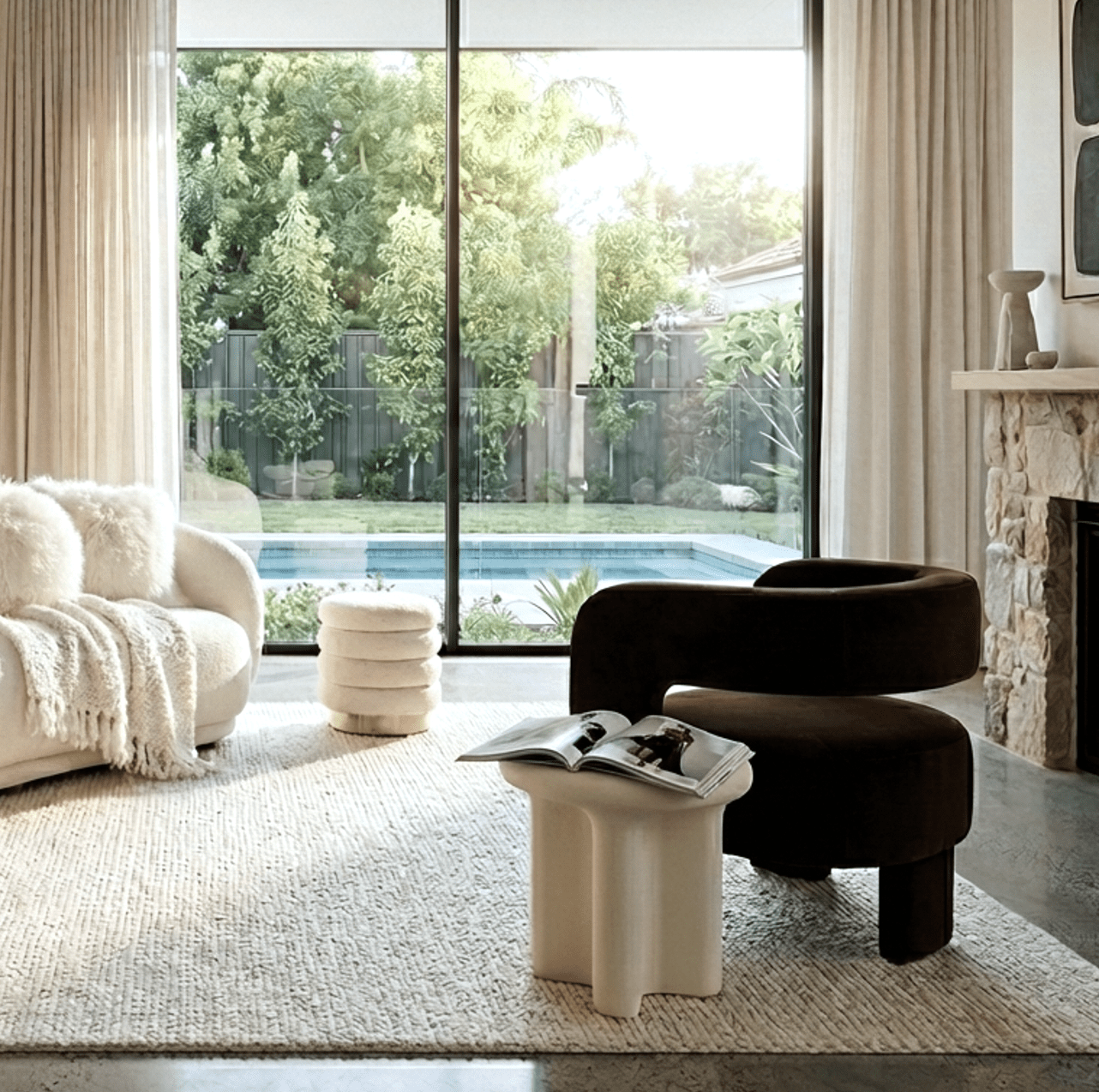 Portia Velvet Arm Chair - Espresso | Luxury home decor and furniture by Home Decor & Co