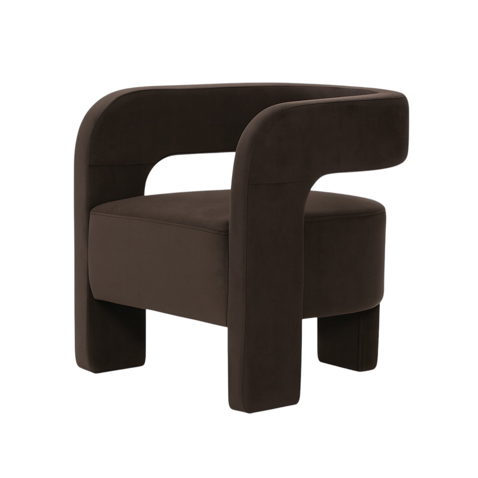 Portia Velvet Arm Chair - Espresso | Luxury home decor and furniture by Home Decor & Co