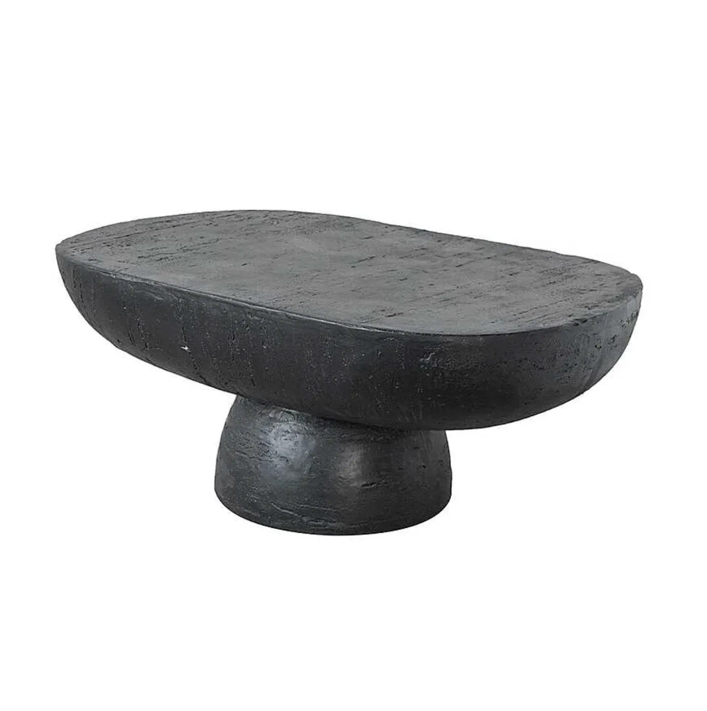 Korra Sculptural Black Stone Coffee Table | Luxury home decor and furniture by Home Decor & Co