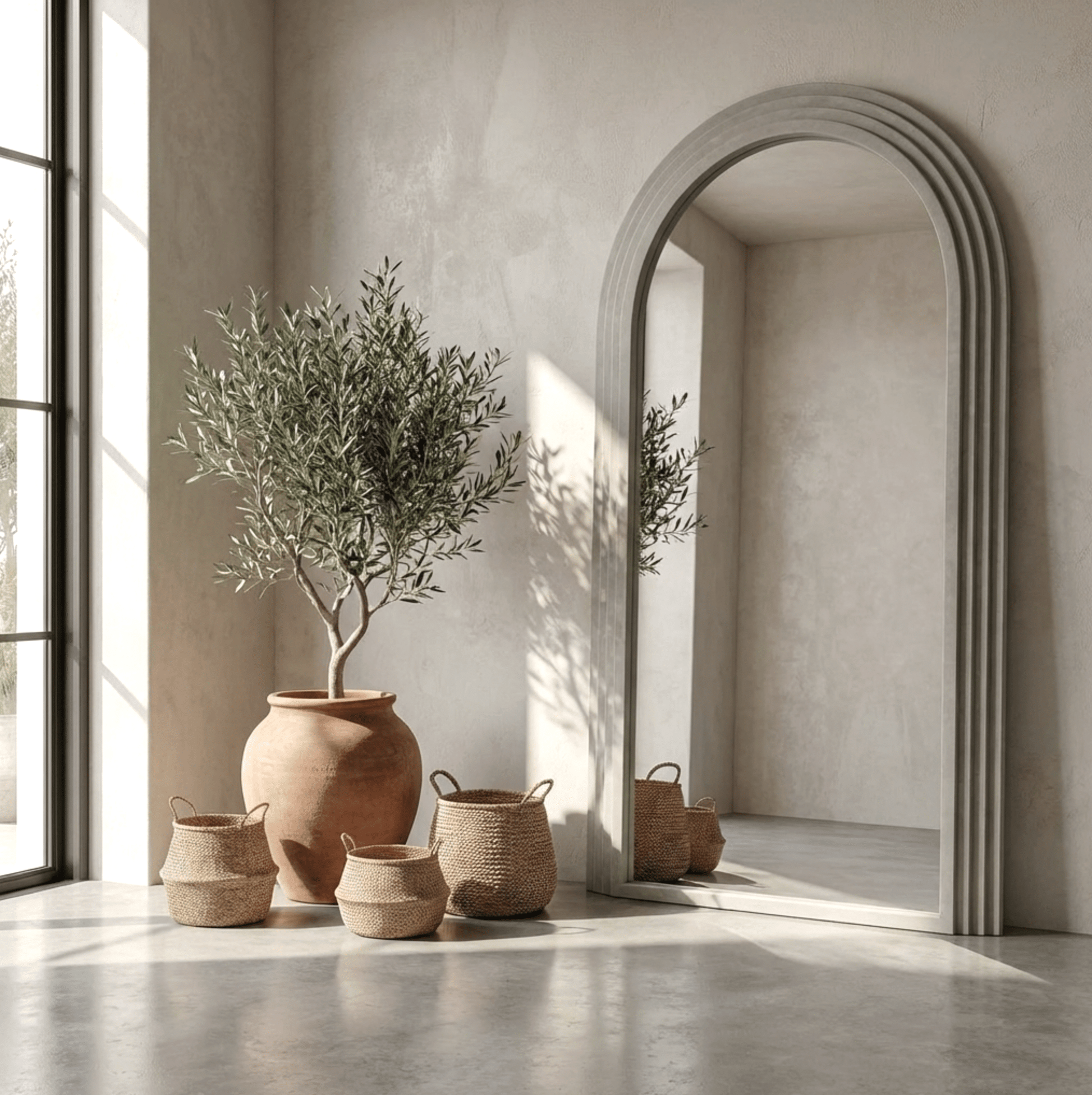 Sierra Arched Step Mirror – Signature Sculptural Concrete Statement Piece | Luxury home decor and furniture by Home Decor & Co