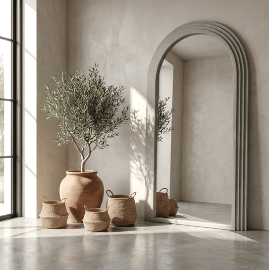 Sierra Arched Step Mirror – Signature Sculptural Concrete Statement Piece | Luxury home decor and furniture by Home Decor & Co