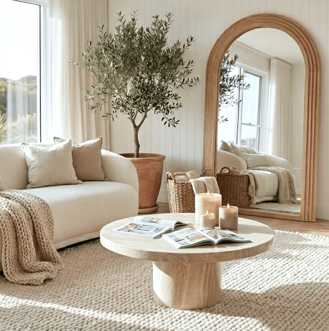 Sierra Arched Step Mirror – Signature Sculptural Natural Wood Statement Piece | Luxury home decor and furniture by Home Decor & Co
