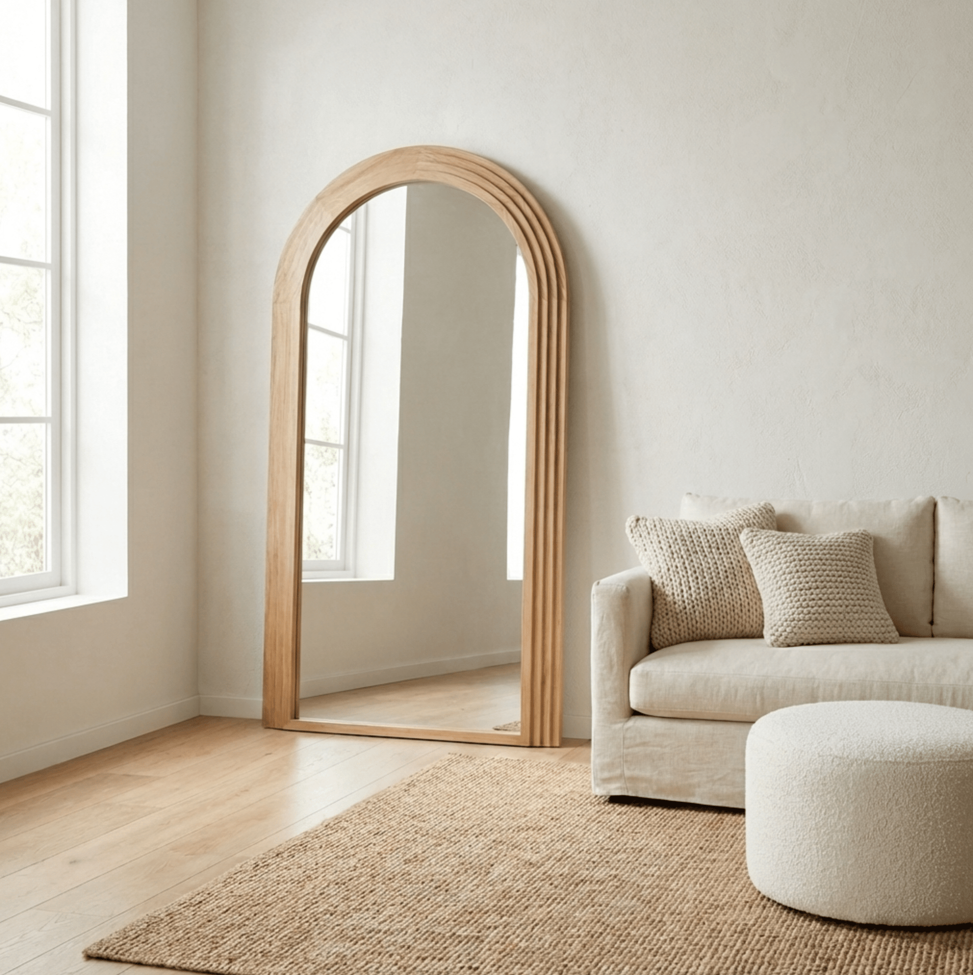 Sierra Arched Step Mirror – Signature Sculptural Natural Wood Statement Piece | Luxury home decor and furniture by Home Decor & Co