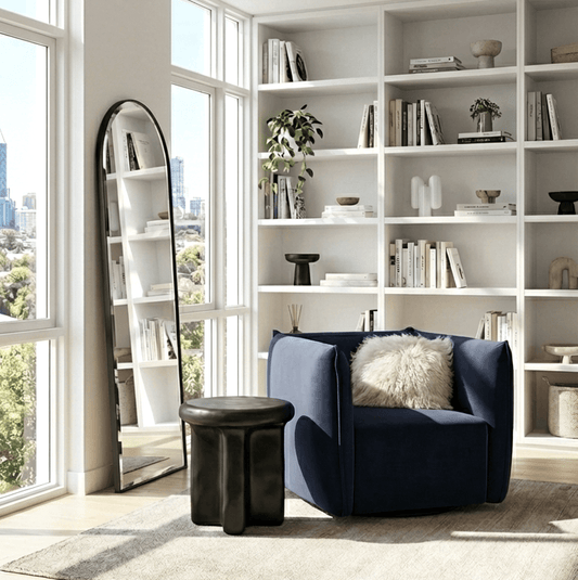 Havana Velvet Accent Chair - Indigo | Luxury home decor and furniture by Home Decor & Co