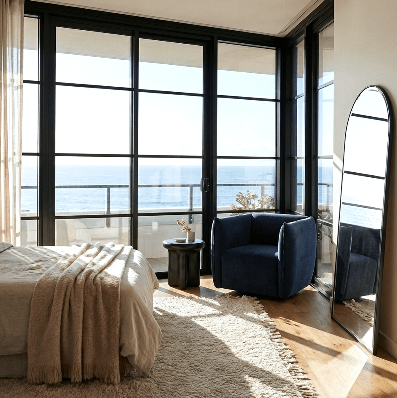 Havana Velvet Accent Chair - Indigo | Luxury home decor and furniture by Home Decor & Co