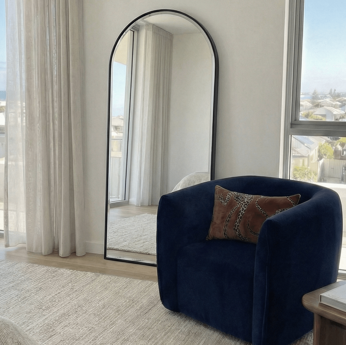 Halo Arched Floor Length Mirror – Black | Signature Series | Luxury home decor and furniture by Home Decor & Co
