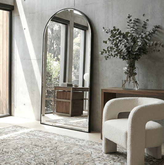 Halo Arched Floor Length Mirror – Black | Signature Series | Luxury home decor and furniture by Home Decor & Co