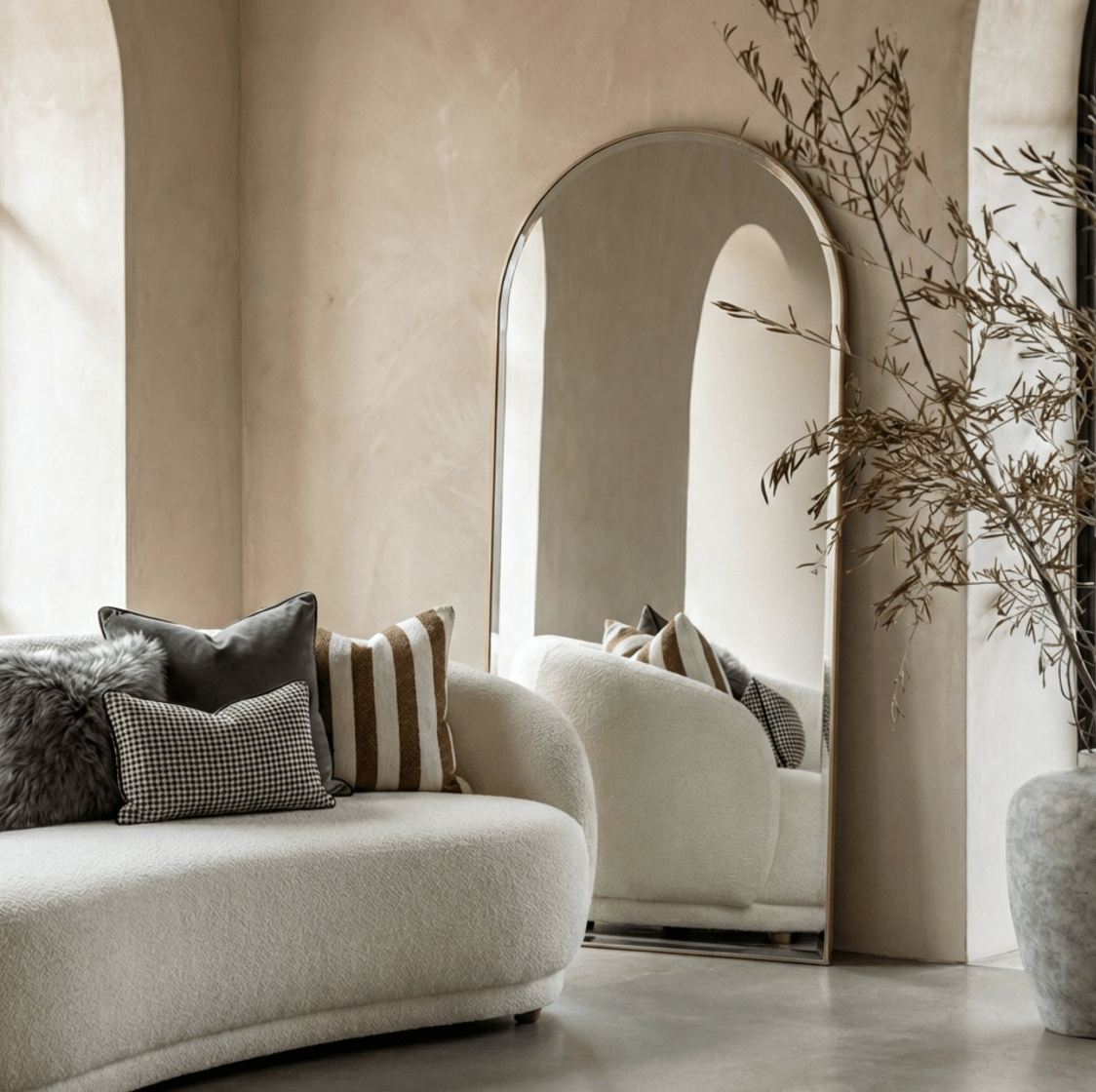 Halo Arched Floor Length Mirror – Gold | Signature Series | Luxury home decor and furniture by Home Decor & Co