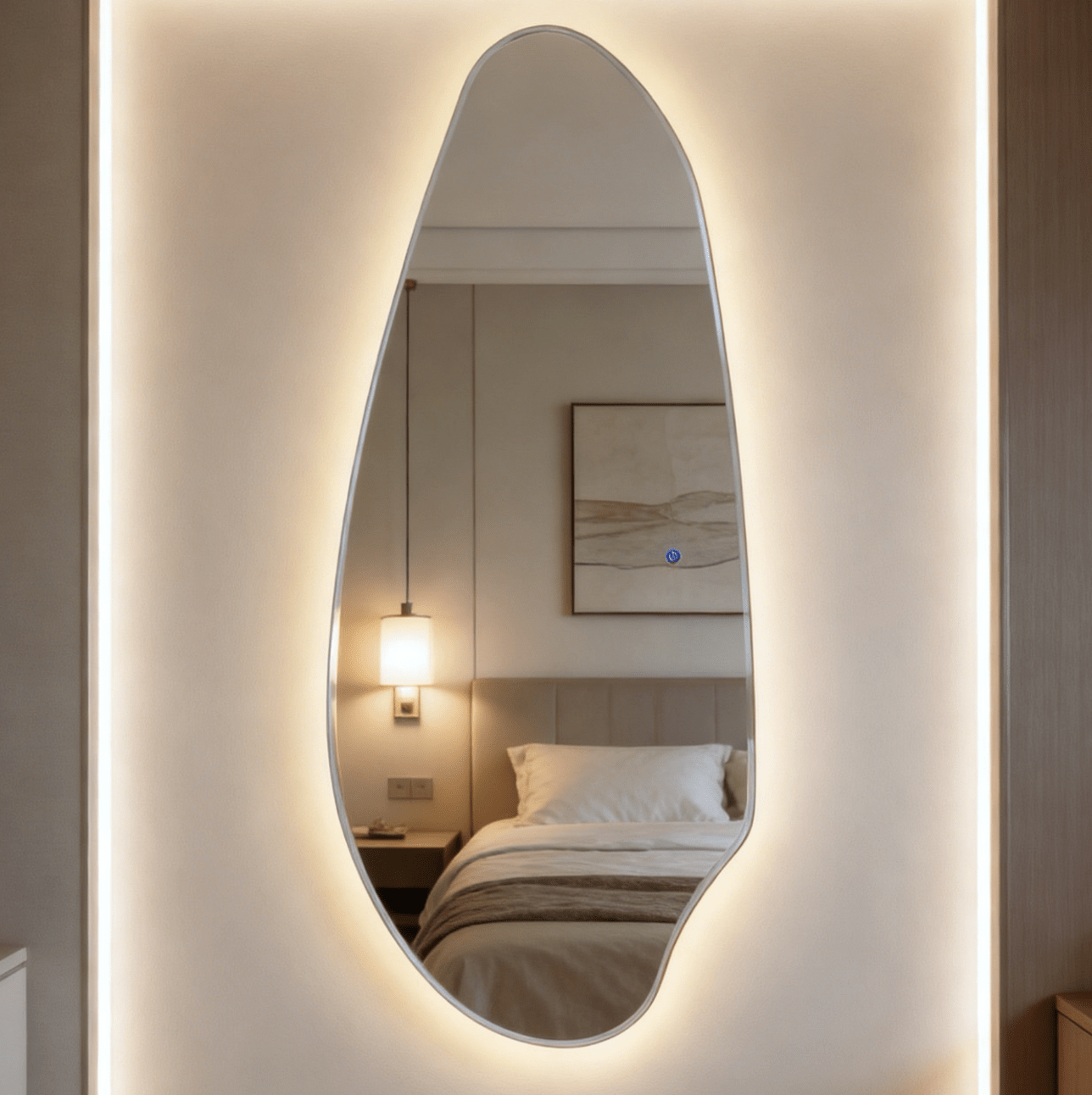 Jewel Irregular LED Wall Mirror – Backlit Statement Mirror | Luxury home decor and furniture by Home Decor & Co
