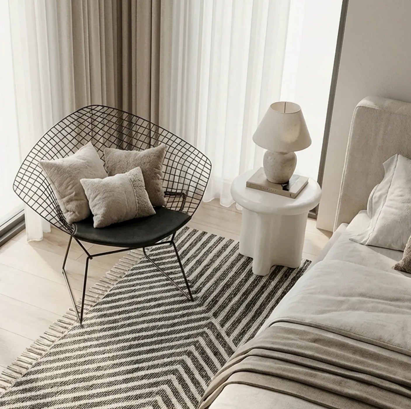 Santorini Stone Side Table - Ivory | Luxury home decor and furniture by Home Decor & Co