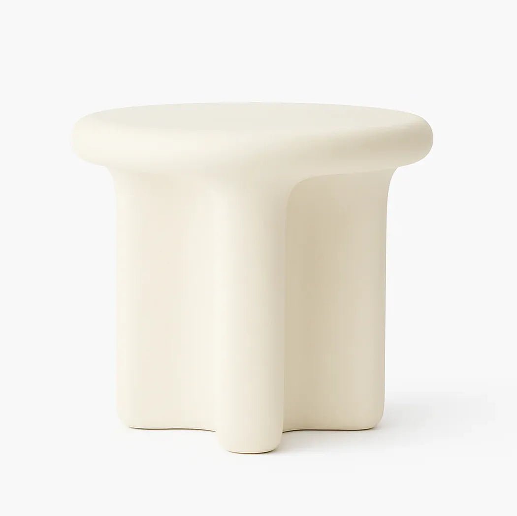 Santorini Stone Side Table - Ivory | Luxury home decor and furniture by Home Decor & Co