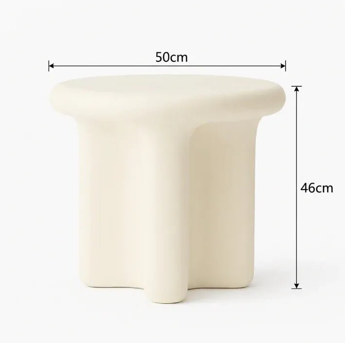 Santorini Stone Side Table - Ivory | Luxury home decor and furniture by Home Decor & Co