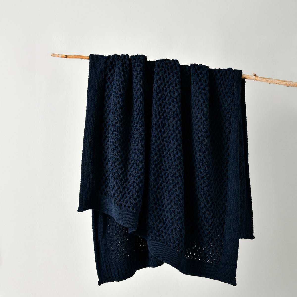 Bianca Sofala Indigo Polyester Chenille Throw Rug 130 x 170 cm | Luxury home decor and furniture by Home Decor & Co