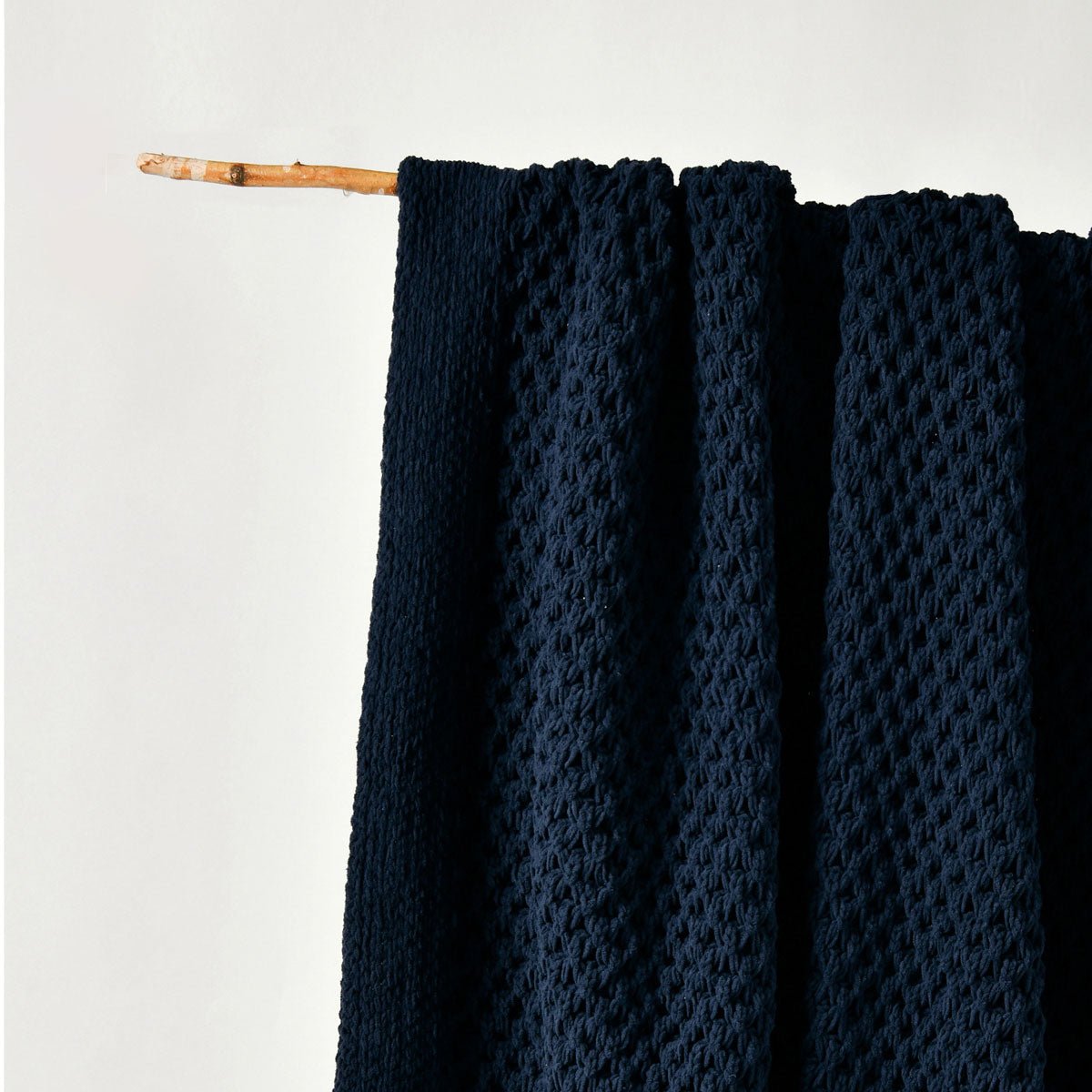 Bianca Sofala Indigo Polyester Chenille Throw Rug 130 x 170 cm | Luxury home decor and furniture by Home Decor & Co
