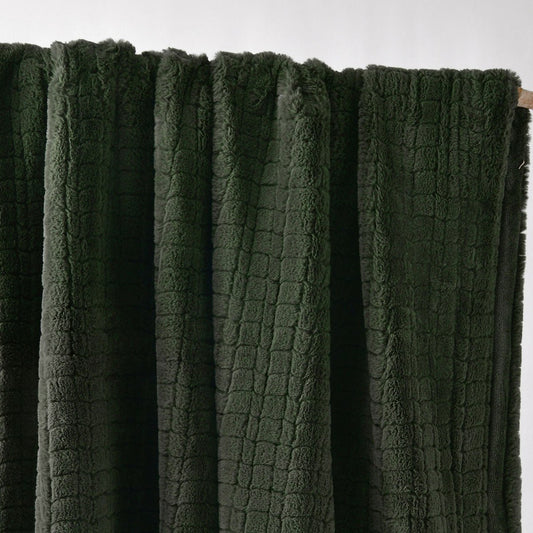 Bianca Tambar Forest Green Faux Fur Throw Rug 130 x 170 cm | Luxury home decor and furniture by Home Decor & Co