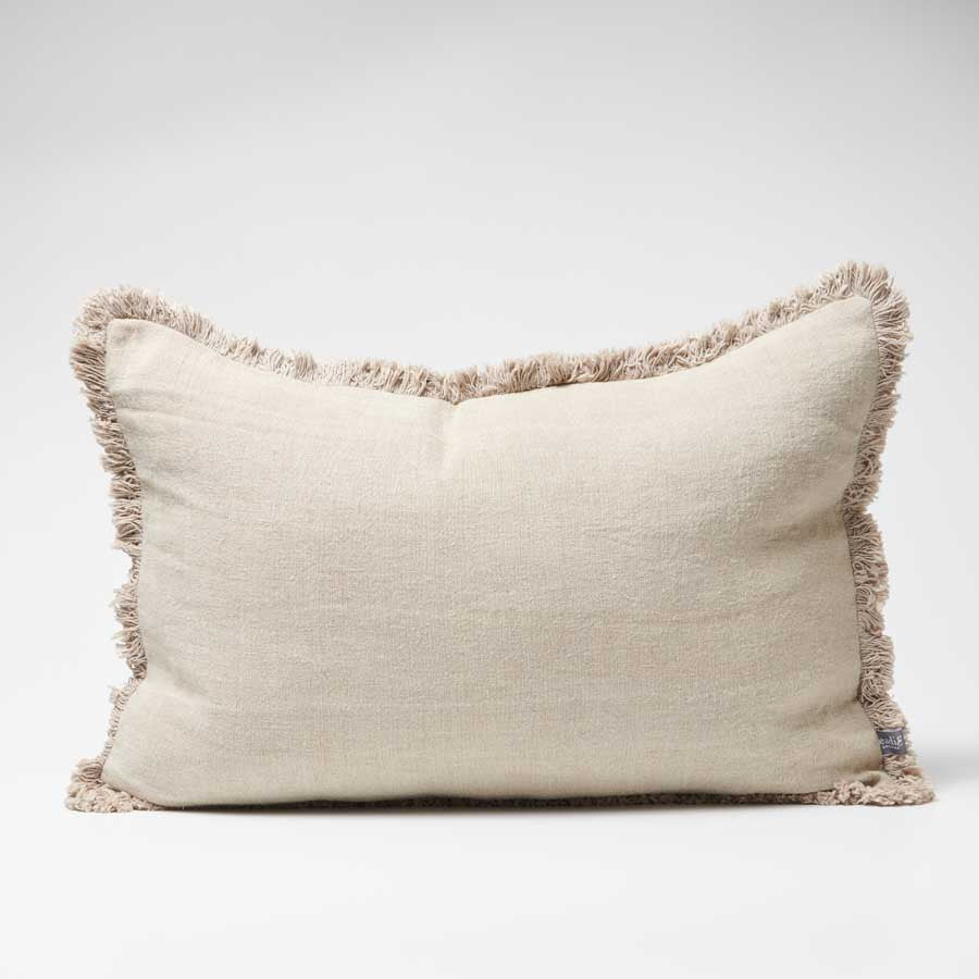 Luca Boho Linen Cushion - Natural | Luxury home decor and furniture by Home Decor & Co