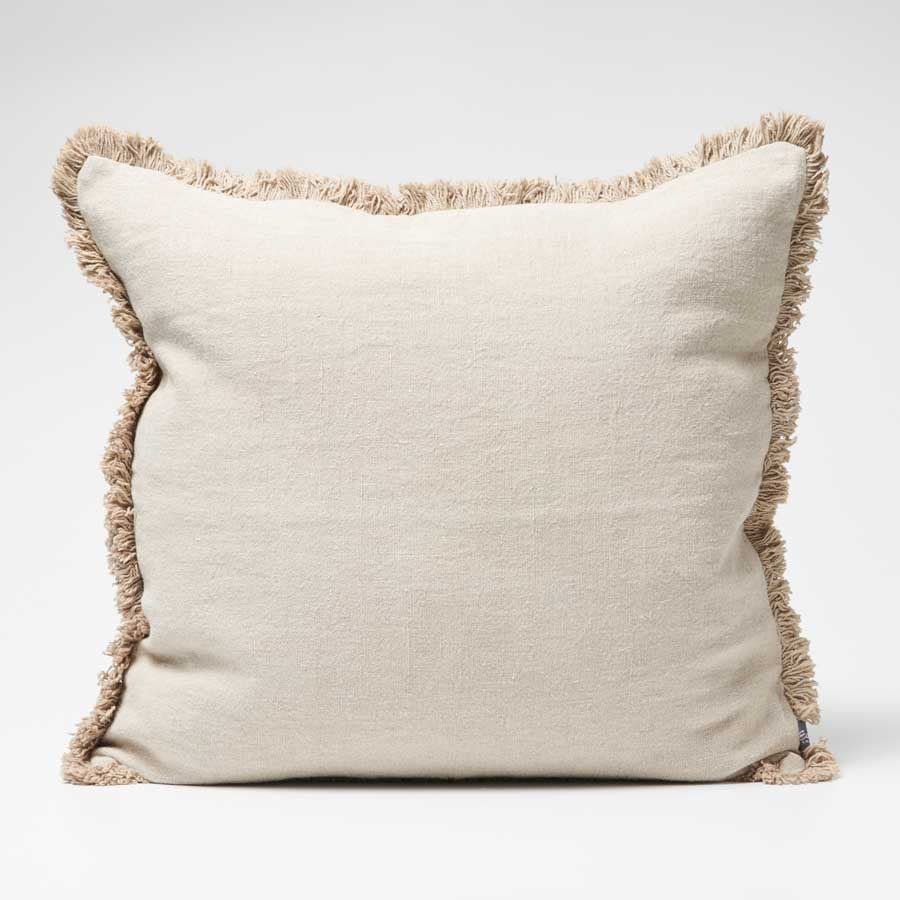 Luca Boho Linen Cushion - Natural | Luxury home decor and furniture by Home Decor & Co