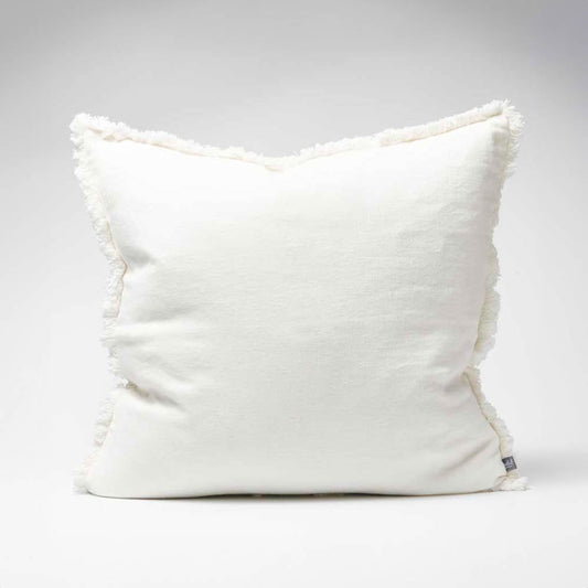 Luca Boho Linen Cushion - Off White | Luxury home decor and furniture by Home Decor & Co