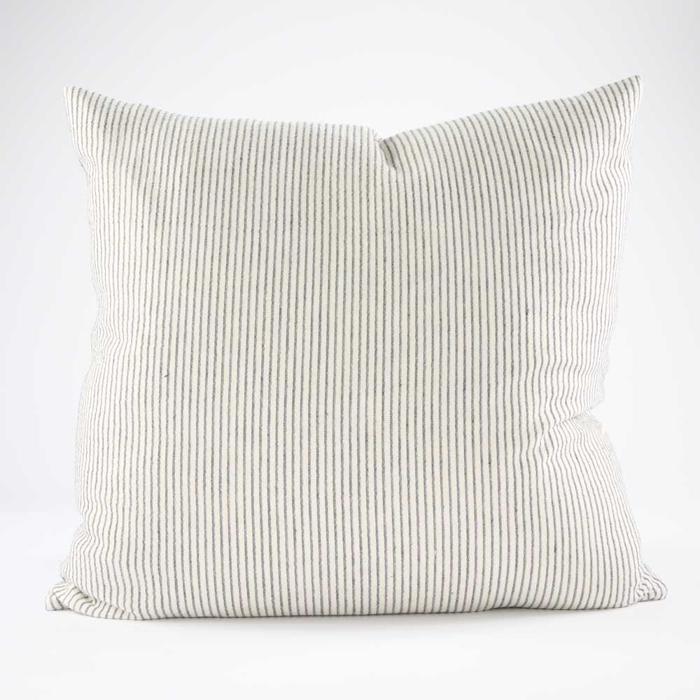 Marina Cushion - Off White w' Ink Stripe | Luxury home decor and furniture by Home Decor & Co
