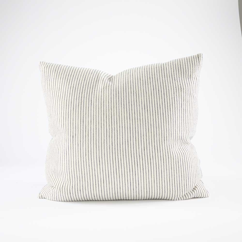 Marina Cushion - Off White w' Ink Stripe | Luxury home decor and furniture by Home Decor & Co