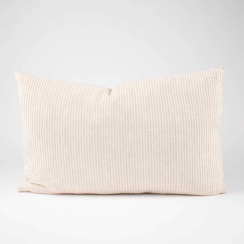 Marina Cushion - Off White w' Natural Stripe | Luxury home decor and furniture by Home Decor & Co