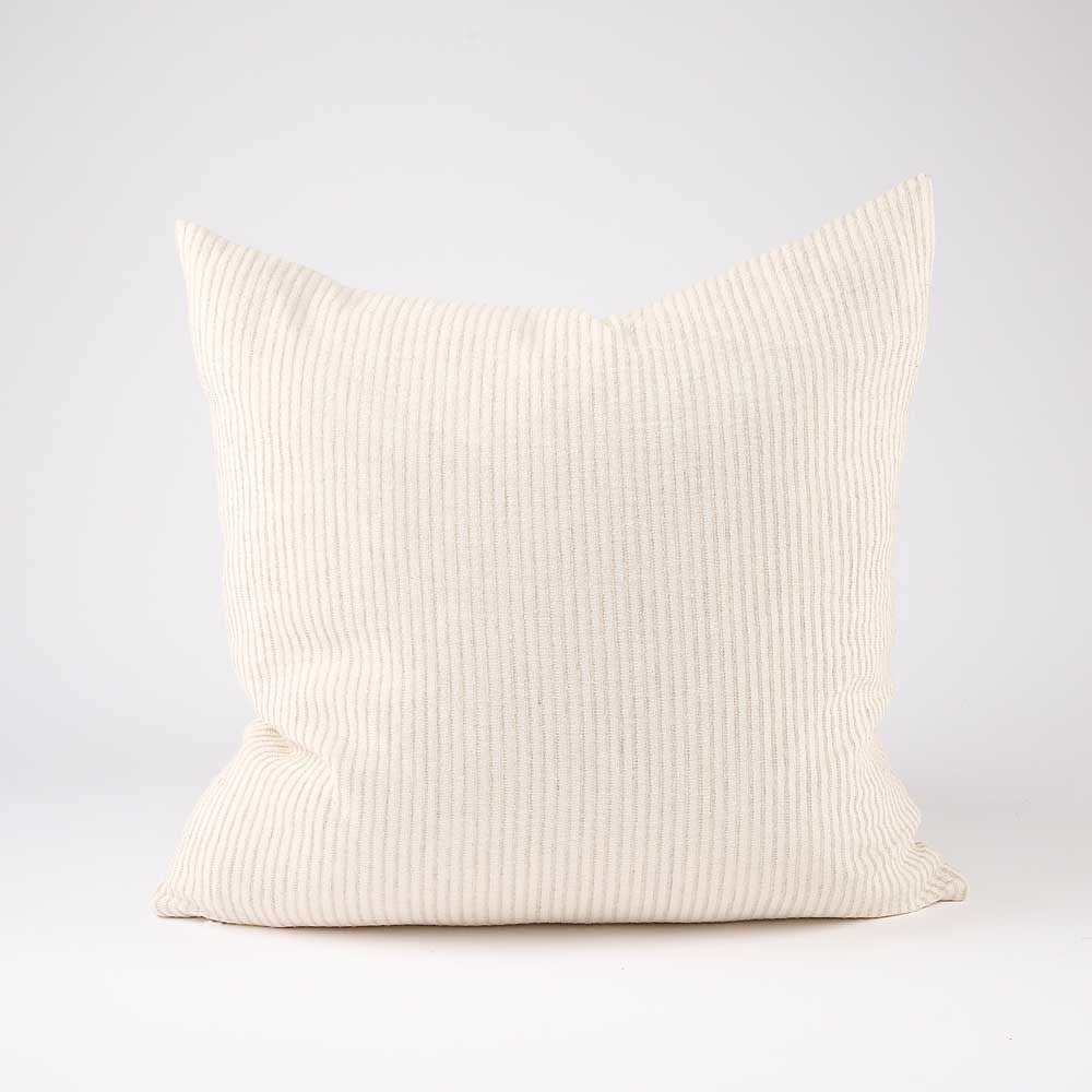 Marina Cushion - Off White w' Natural Stripe | Luxury home decor and furniture by Home Decor & Co