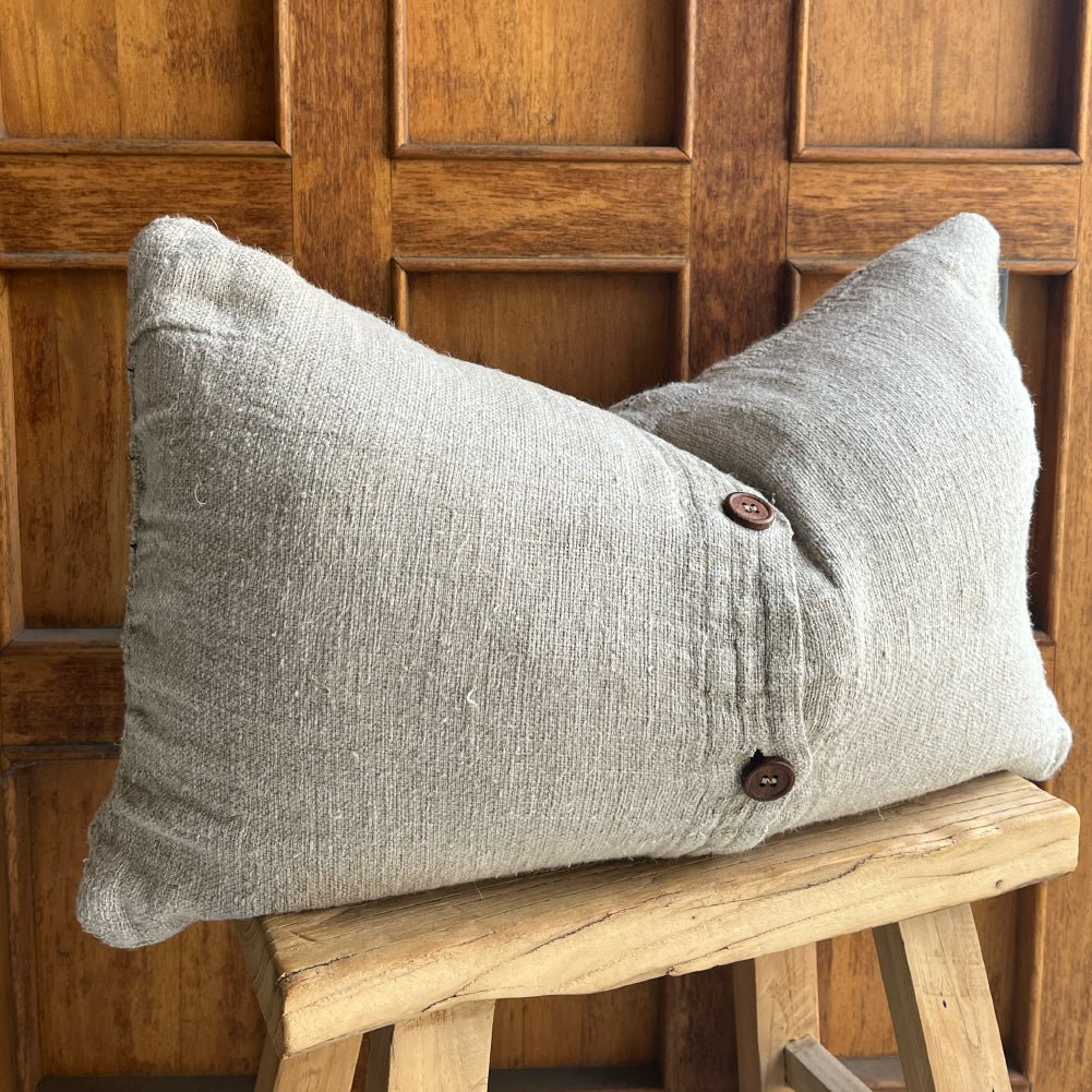 Mayla Handwoven Linen Cushion - Natural | Luxury home decor and furniture by Home Decor & Co
