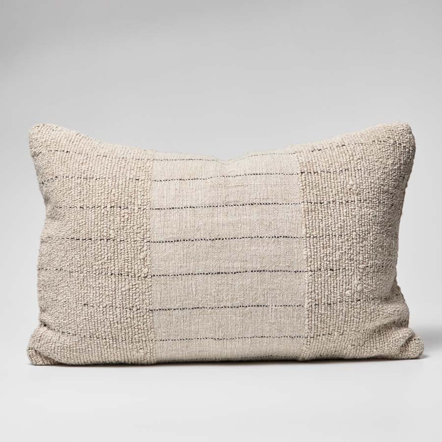 Mayla Handwoven Linen Cushion - Natural | Luxury home decor and furniture by Home Decor & Co