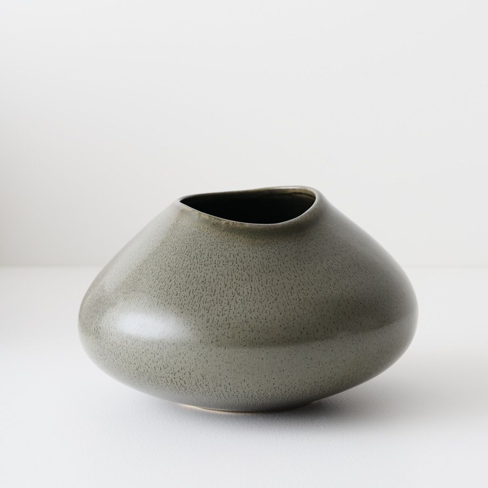 Natsuka Pod Vase Dark Olive