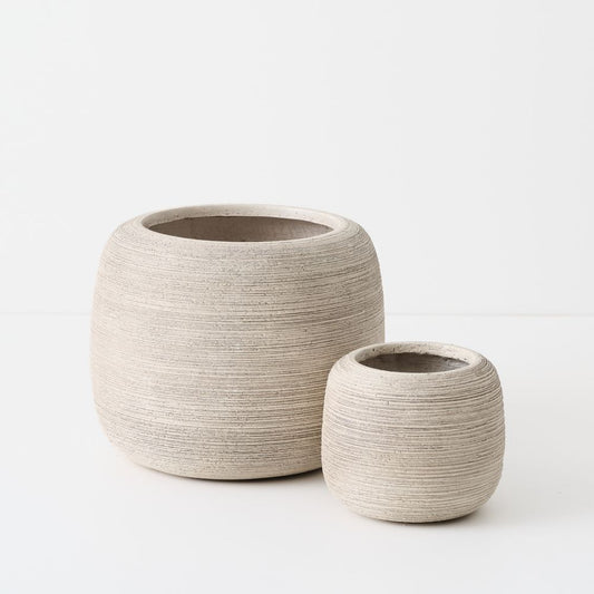 Rune Textured Pot Set of 2 Marlstone