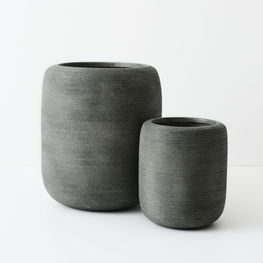 Jasper Textured Pot Set of 2 Olivine
