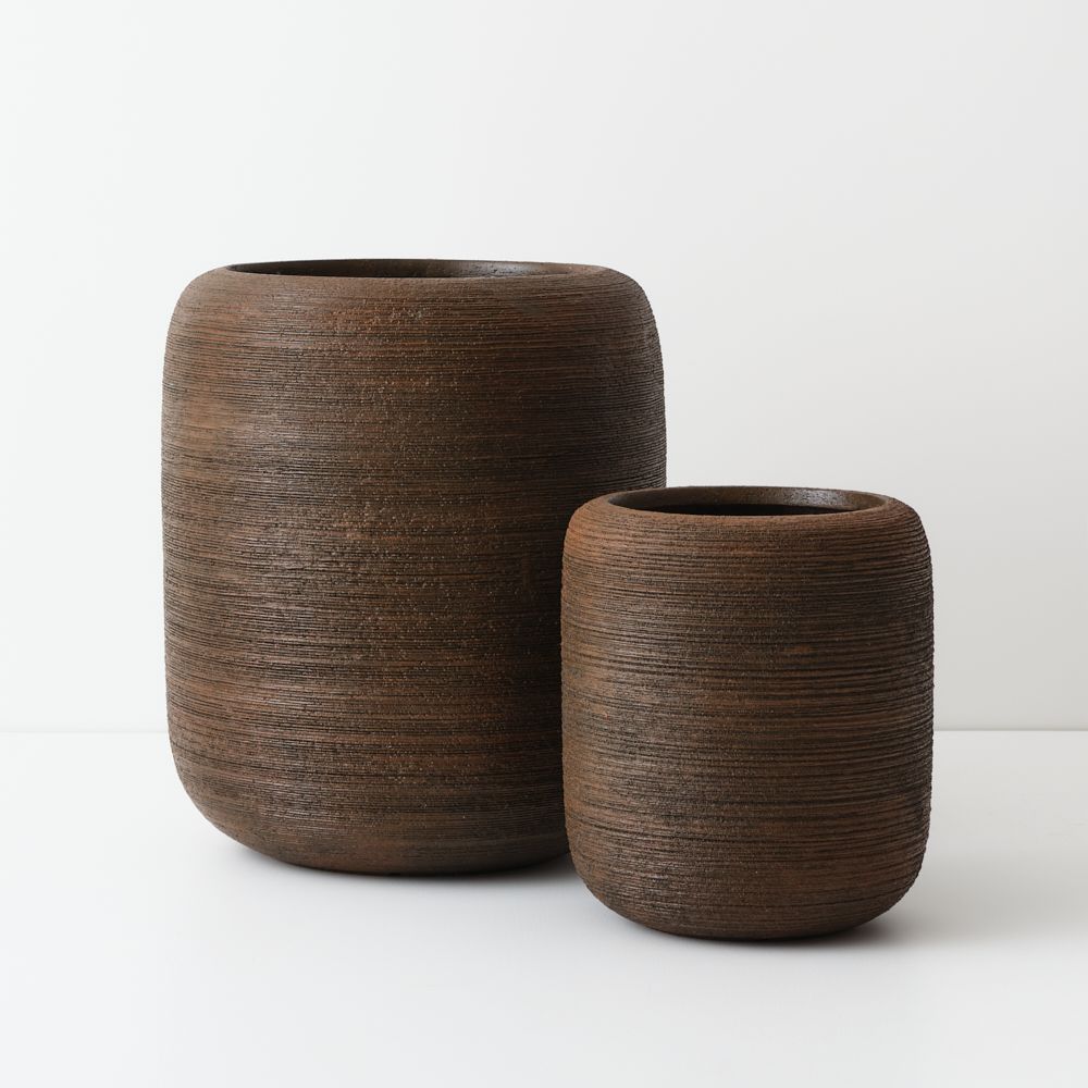 Jasper Textured Pot Set of 2 Corten